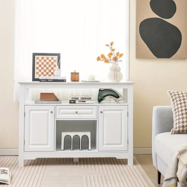 Credenza da cucina con ante e cassetti, cassettier