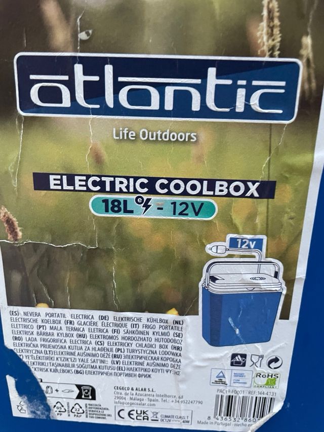 Frigorifero Elettrico da Campeggio Blu Bianco