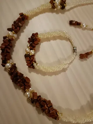 Conjunto Goldstone: Collar, Pulsera y Pendientes