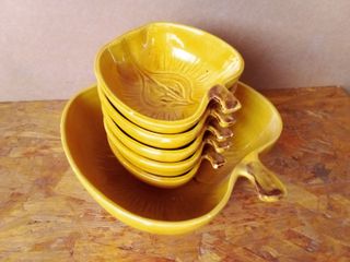 Servizio da dessert a forma di mela (5 coperti)