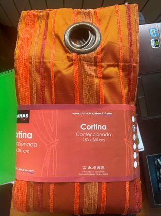 3 Tende Arancioni/Rosse con Occhielli