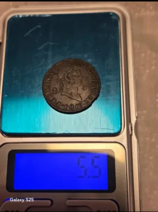 Moneda rara 4 maravedís Fernando VII 1816 Segovia