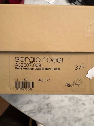 Décolleté Sergio Rossi pelle lucida rossa