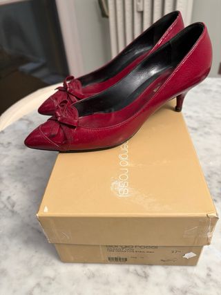 Décolleté Sergio Rossi pelle lucida rossa