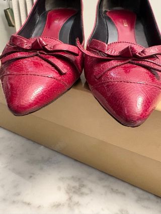 Décolleté Sergio Rossi pelle lucida rossa