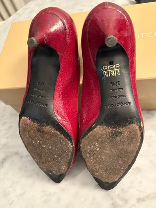 Décolleté Sergio Rossi pelle lucida rossa