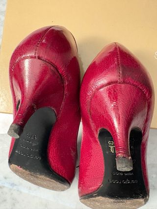 Décolleté Sergio Rossi pelle lucida rossa