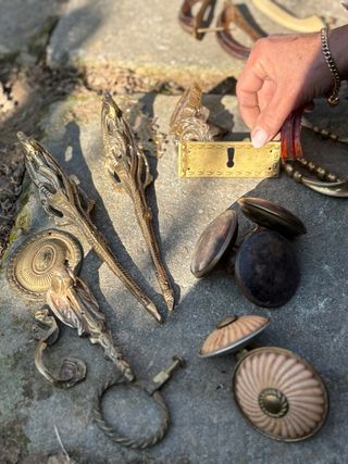 Coppia Maniglie Mobili Vintage