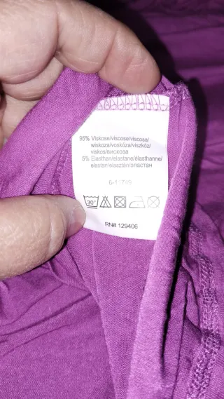 Maxi maglia fucsia stampa argento taglia unica