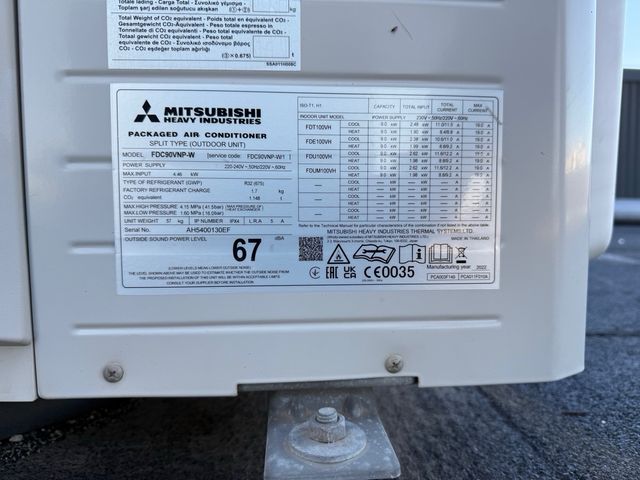 Aire Acondicionado Mitsubishi FDC90VNP-W