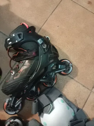 Patines en línea con protecciones y casco regalo
