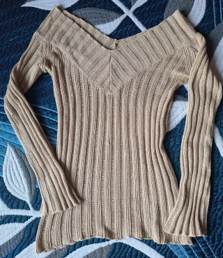 Jersey de punto beige talla XL