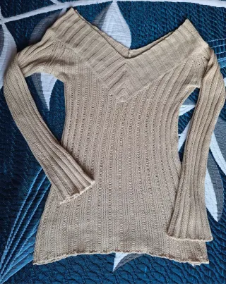 Jersey de punto beige talla XL
