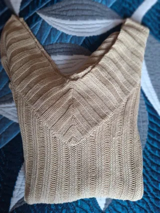 Jersey de punto beige talla XL