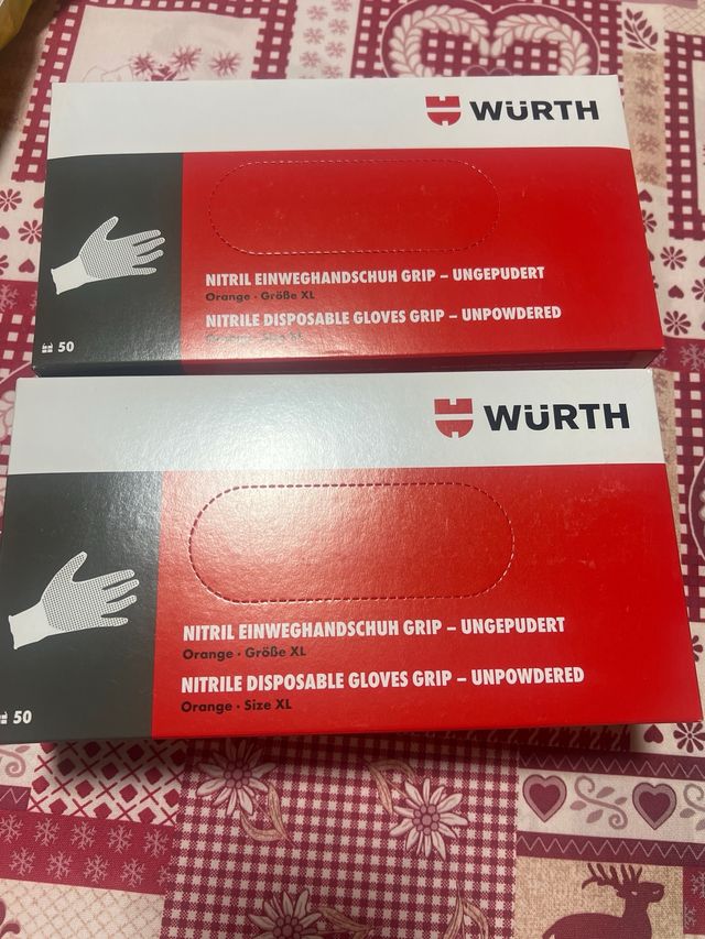 Guanti Nitrile Wurth Grip XL - 2 scatole 100 pezzi