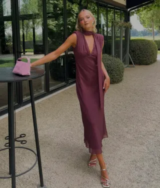 Vestido Lady Pipa Berenjena Talla XS