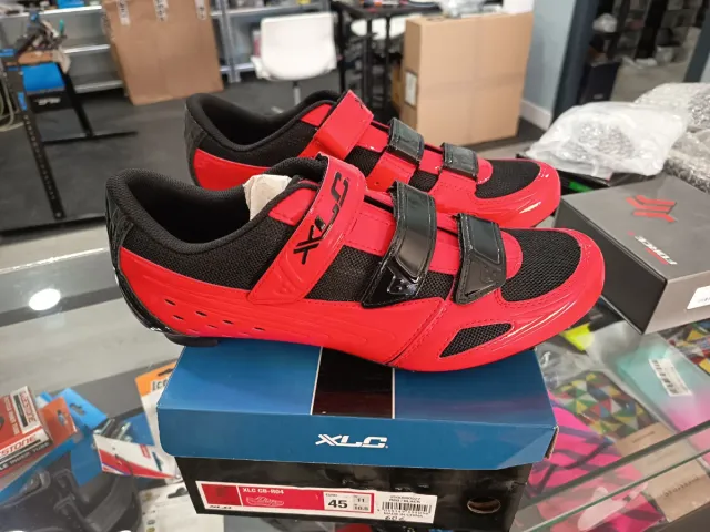Zapatillas Ciclismo XLC Carretera Talla 45 Roja
