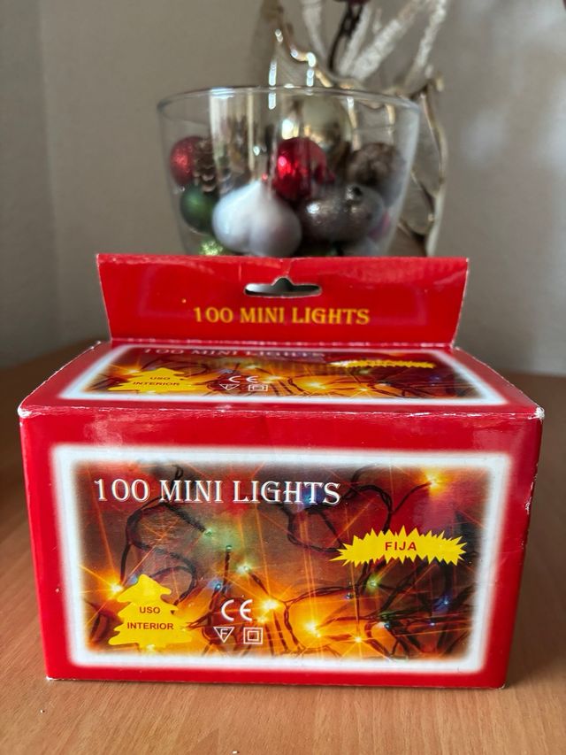 Lote 2 Cajas Luces Navidad