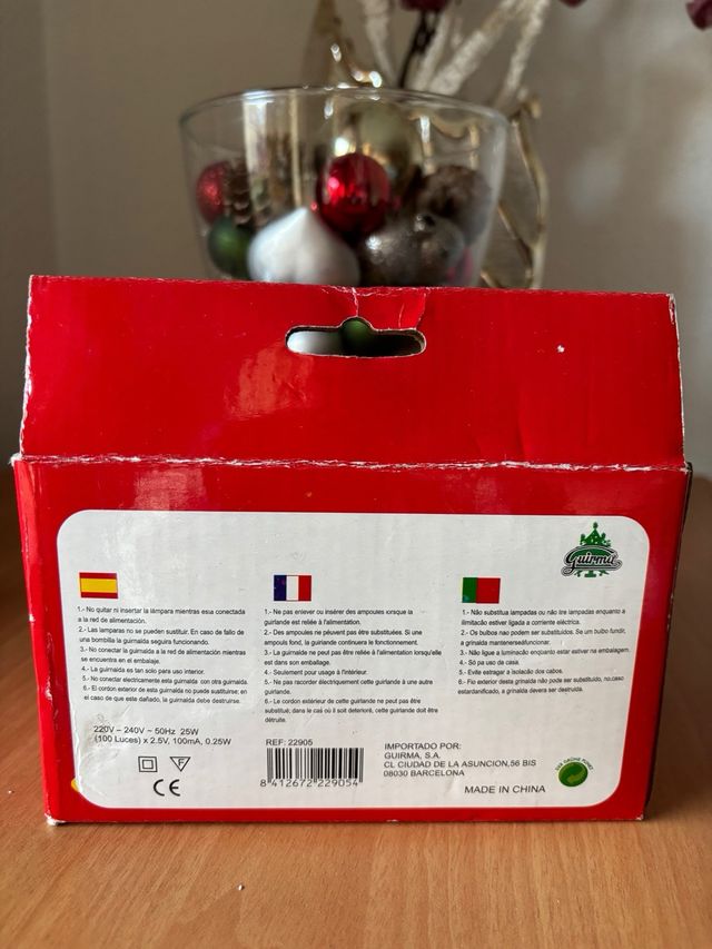 Lote 2 Cajas Luces Navidad