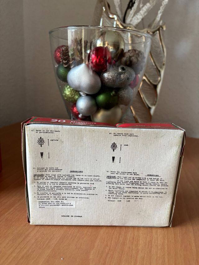 Lote 2 Cajas Luces Navidad