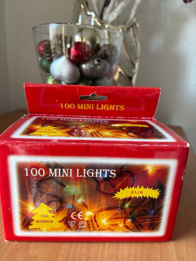 Lote 2 Cajas Luces Navidad