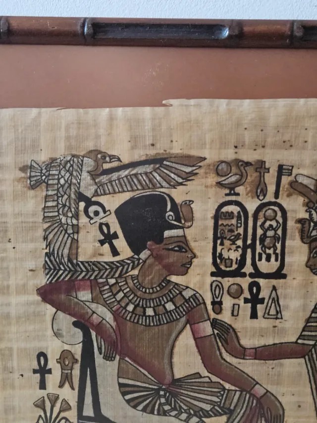 2 cuadros egipcios marco madera