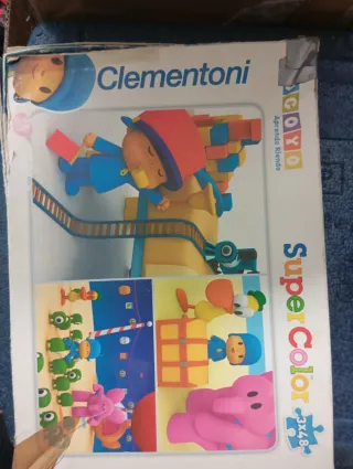 Lote Pocoyo Puzzle y Dominó Flinstones