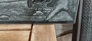 CUADRO EN GRANItO Paisaje Campesinos RECOGER EN VI