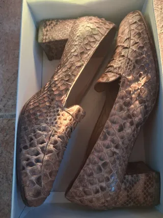 Zapatos de piel animal print