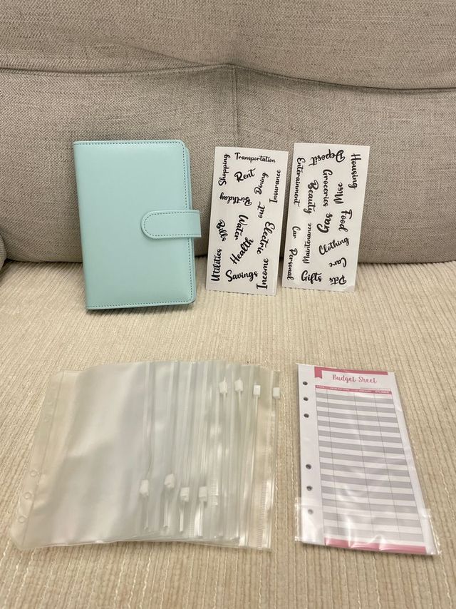 Carpeta de Ahorro sobres para guardar dinero Azul