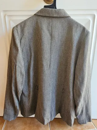 Chaqueta Rayas Marrón y Gris