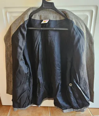 Chaqueta Rayas Marrón y Gris