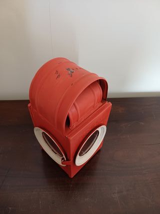 Lampada lanterna AQUILAS rossa e beige