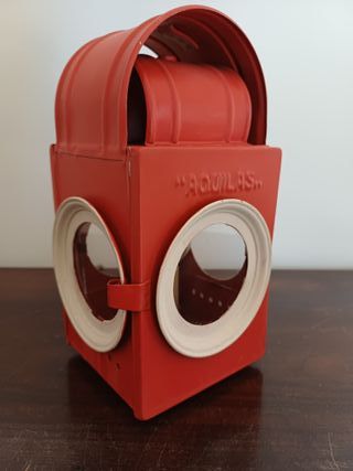 Lampada lanterna AQUILAS rossa e beige