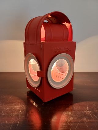 Lampada lanterna AQUILAS rossa e beige