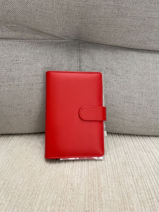 Carpeta de Ahorro con Sobres guardar dinero Rojo