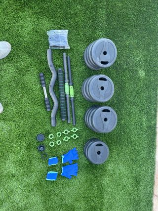 Juego de pesas y mancuernas