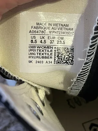 Converse All Star Wedge Nere Tg 37