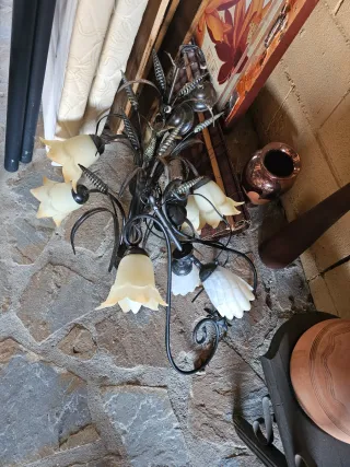 Cabecero de cama de metal negro