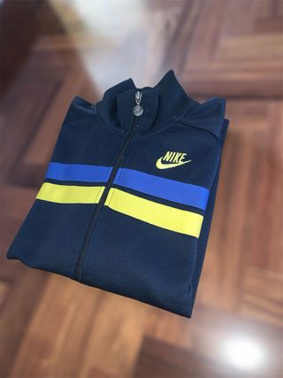Felpa Nike zip blu e gialla