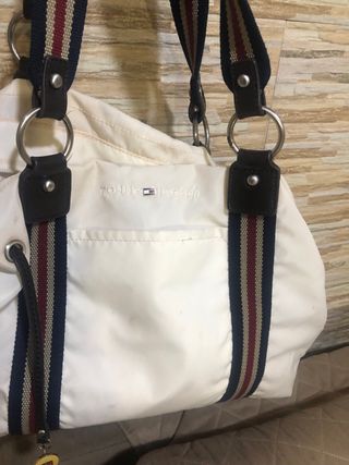 Borsa a spalla Tommy Hilfiger bianca