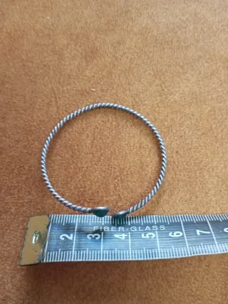 Pulsera antigua niña plata y verde