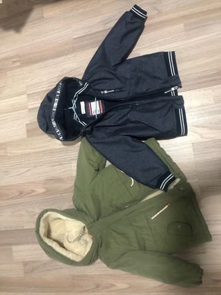 2 Giacche Invernali Bambino Grigio e Verde