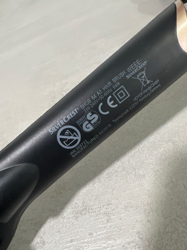 Spazzola Lisciante Silver Crest Nero/Oro