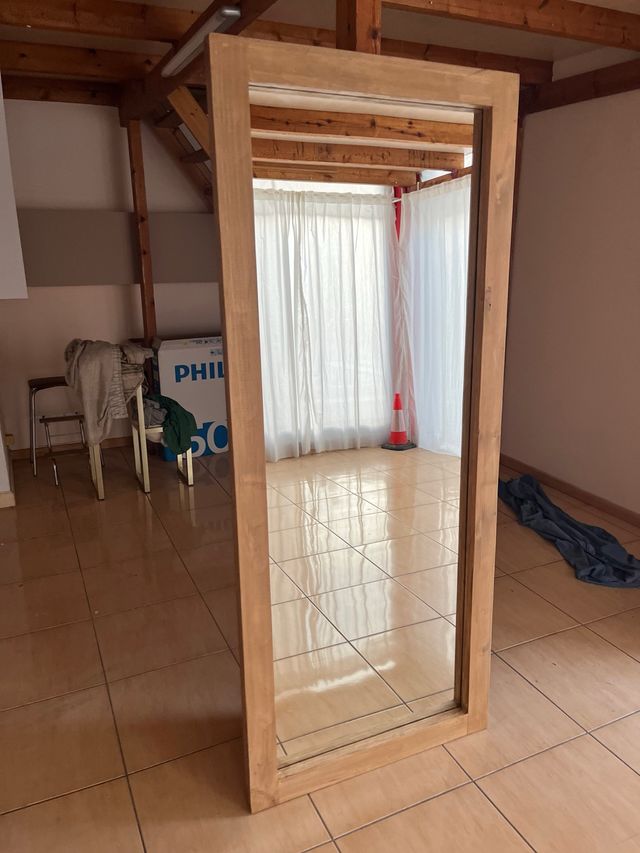 Specchio con Cornice Rettangolare in Legno