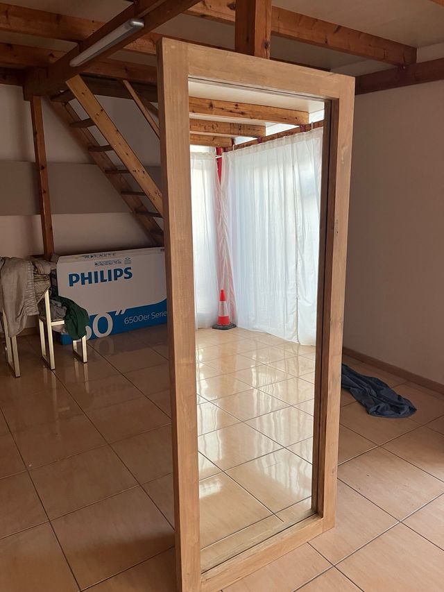 Specchio con Cornice Rettangolare in Legno