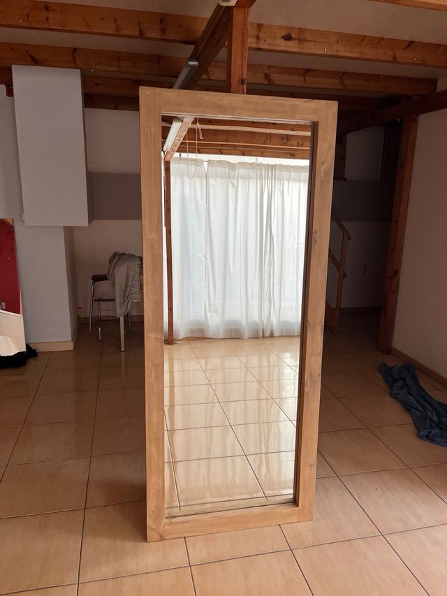 Specchio con Cornice Rettangolare in Legno