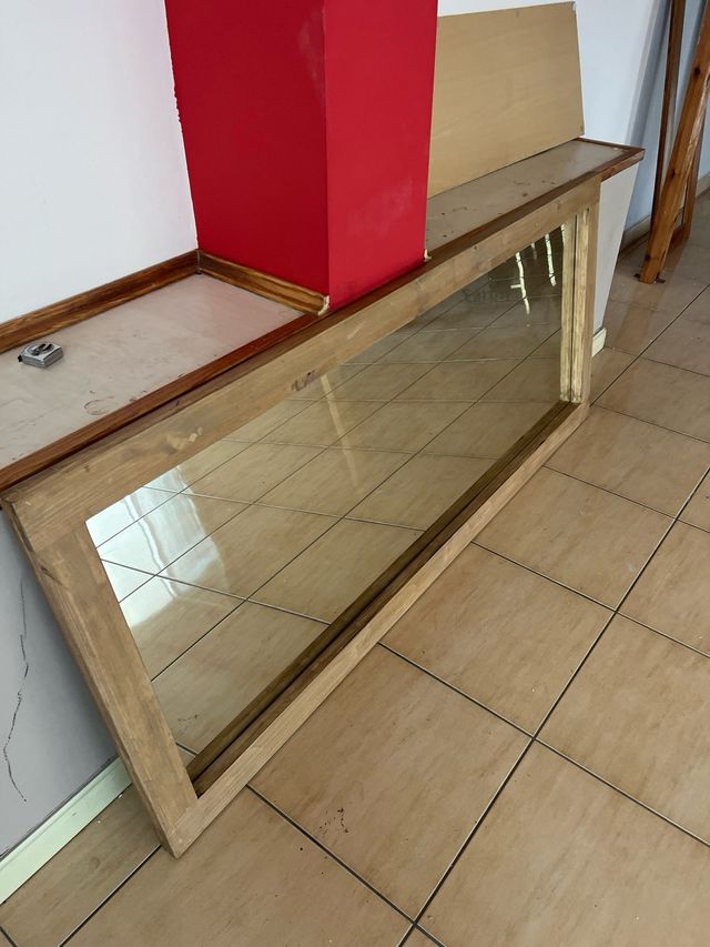 Specchio con Cornice Rettangolare in Legno