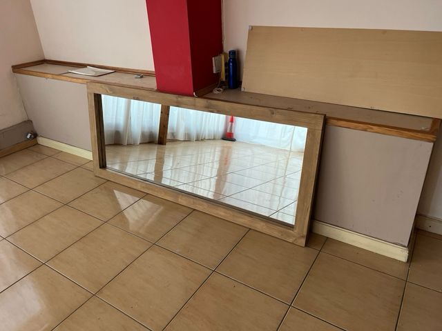 Specchio con Cornice Rettangolare in Legno