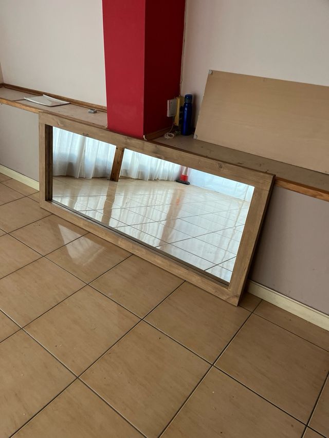 Specchio con Cornice Rettangolare in Legno